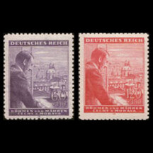 Séria známok Protektorát Čechy a Morava 1943 - Narodeniny A. Hitlera