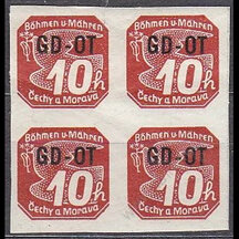 Známka Protektorát Čechy a Morava 1939 - Obchodná tlačovina GD-OT (4blok)