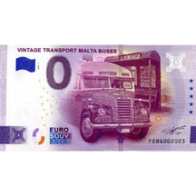 0 Euro Souvenir Malta 2026 - Vintage Transport Malta Buses