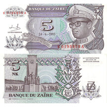 5 Nouveaux Makuta 1993 Zair