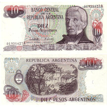 10 Pesos 1983 Argentína