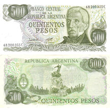 500 Pesos 1977 Argentína