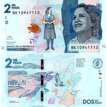 2000 Pesos 2021 Kolumbia