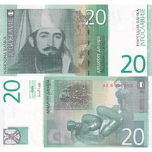 20 Dinara 2000 Juhoslávia