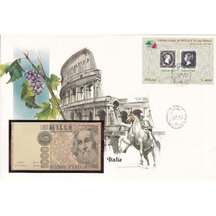 Banknote obálka Taliansko 1982
