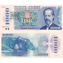 1000 Korún 1985 Česká republika - séria U (kolok tlačený 1993)