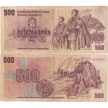 500 Korún 1973 Československo - séria U