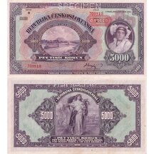 5000 Korún 1943 Protektorát Čechy a Morava - séria B