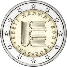 2 EURO Estónsko 2025 - Prvý tlačený text