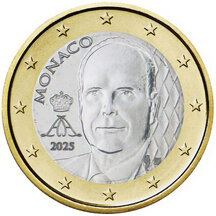 1 EURO - obehová minca Monako 2025