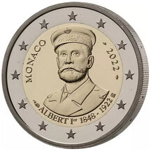 2 EURO Monako 2022 - Princ Albert I. - Proof