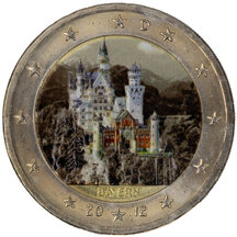2 EURO Nemecko 2012 - Spolková krajina Bavorsko - kolorovaná