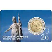 2 EURO - obehová minca San Maríno 2026 - coincard