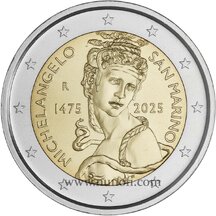 2 EURO San Marino 2025 - Michelangelo