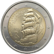 2 EURO Taliansko 2025 - Amerigo Vespucci