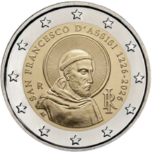 2 EURO Taliansko 2026 - František z Assisi