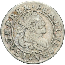 3 Grajciar Ferdinand II. 1625 Viedeň (W)