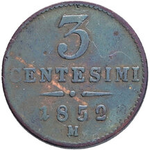 3 Centesimi František Jozef I.1852 M