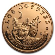 Medená minca 5 Dollar Los Coyotes 1 Unca