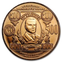 Medená minca Bankovka William McKinley 1 Unca