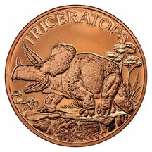 Medená minca Triceratops 1 Unca