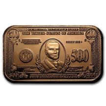 Medená tehlička Bankovka Williama McKinleyho 1 Unca