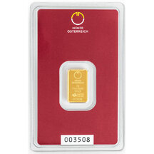 Zlatá tehlička Münze Österreich 2 g