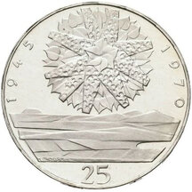 25 Kčs Československo 1970 - Oslobodenie Československa - Proof