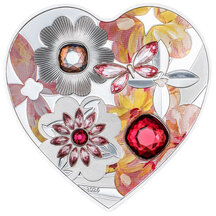 5 Dollars Cook Islands 2026 - Brilliant Love - Blossom - Proof