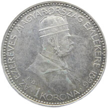1 Koruna František Jozef I. 1896 - Príchod Maďarov