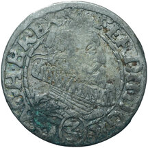 3 Grajciar Ferdinand II. 1634 Vratislav (VR HZ)