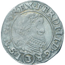 3 Grajciar Ferdinand II. 1637 Praha (PR)