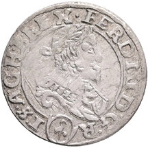 3 Grajciar Ferdinand III. 1640 Viedeň (W)