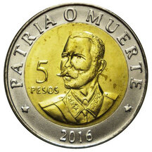 5 Pesos Kuba 2016 - Antonio Maceo