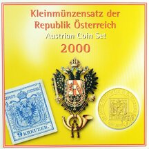 Sada obehových mincí Rakúska 2000