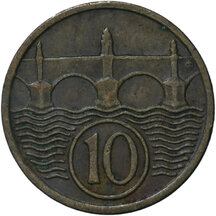 10 Halier Československo 1935