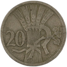 20 Halier Československo 1921