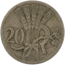 20 Halier Československo 1927