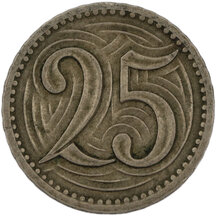 25 Halier Československo 1933
