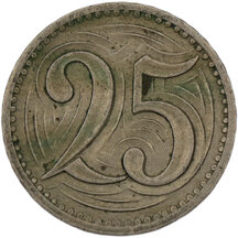25 Halier Československo 1933