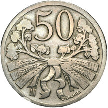 50 Halier Československo 1925