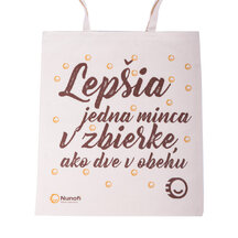 Plátená taška Nunofi - Lepšia jedna minca...