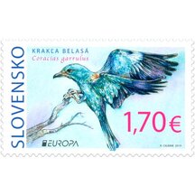 Známka Slovensko 2019 - Krakľa belasá