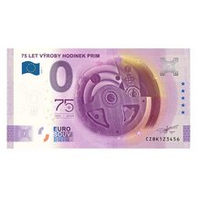 0 Euro Souvenir Česko 2024 - 75 let výroby hodinek Prim 1