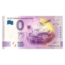 0 Euro Souvenir Česko 2024 - 75 let výroby hodinek Prim 2