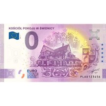 0 Euro Souvenir Poľsko 2021 - Kościół Pokoju w Świdnicy