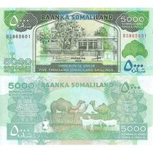 5000 Shillings 2015 Somaliland