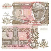 1 Nouveau Likuta 1993 Zair