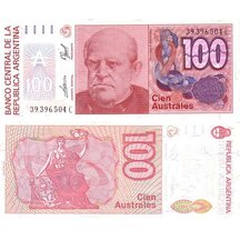 100 Australes 1985 Argentína