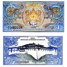 1 Ngultrum 1990 Bhután
